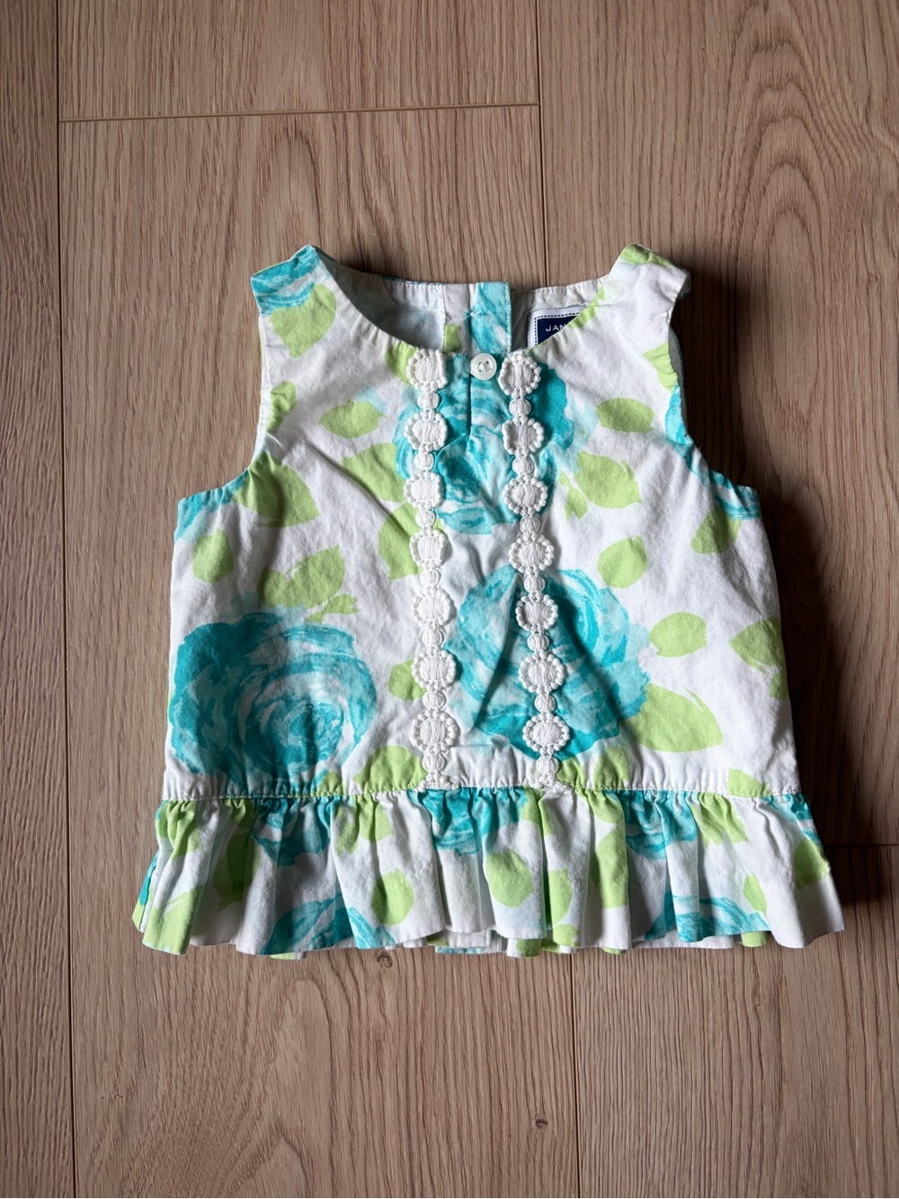 Jane and Jack Girls Floral Ruffle Tank Top